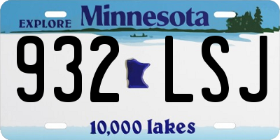 MN license plate 932LSJ