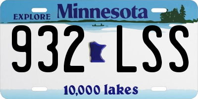 MN license plate 932LSS