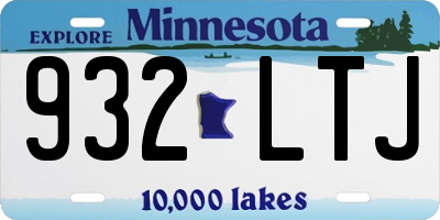 MN license plate 932LTJ