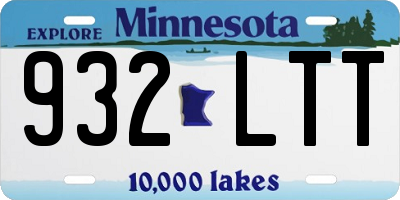 MN license plate 932LTT