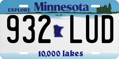 MN license plate 932LUD