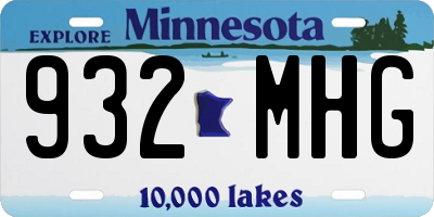 MN license plate 932MHG