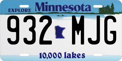 MN license plate 932MJG