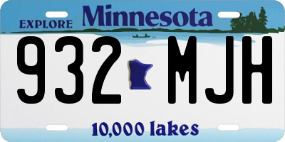 MN license plate 932MJH