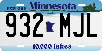 MN license plate 932MJL
