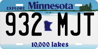 MN license plate 932MJT