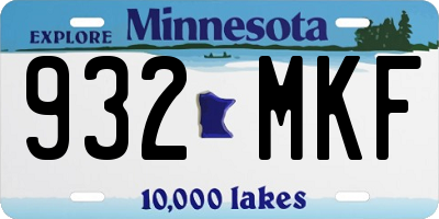 MN license plate 932MKF