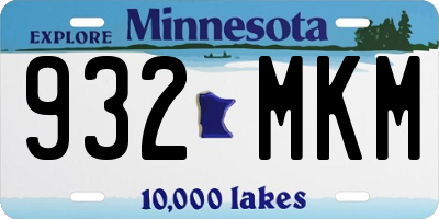 MN license plate 932MKM