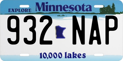 MN license plate 932NAP