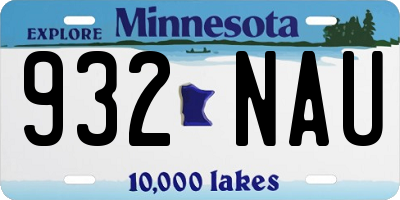 MN license plate 932NAU