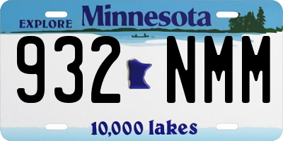 MN license plate 932NMM