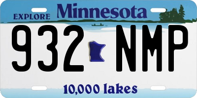 MN license plate 932NMP