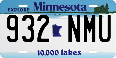 MN license plate 932NMU