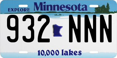 MN license plate 932NNN