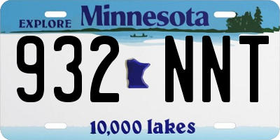 MN license plate 932NNT