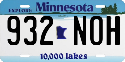 MN license plate 932NOH