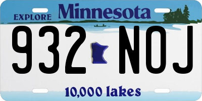 MN license plate 932NOJ
