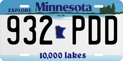 MN license plate 932PDD