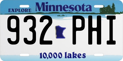 MN license plate 932PHI
