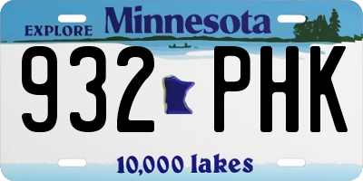MN license plate 932PHK