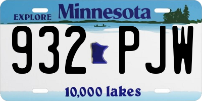 MN license plate 932PJW