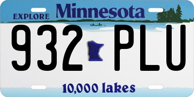 MN license plate 932PLU