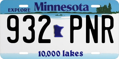MN license plate 932PNR