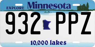 MN license plate 932PPZ