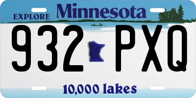 MN license plate 932PXQ