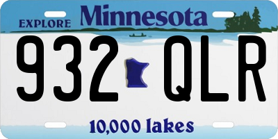 MN license plate 932QLR
