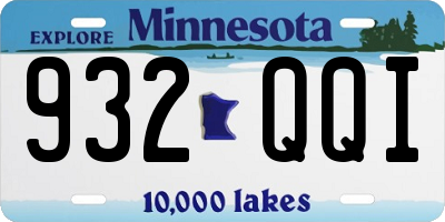 MN license plate 932QQI
