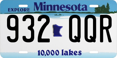 MN license plate 932QQR