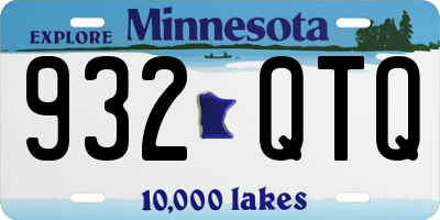 MN license plate 932QTQ
