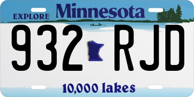 MN license plate 932RJD