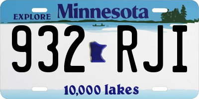 MN license plate 932RJI