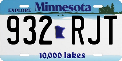 MN license plate 932RJT