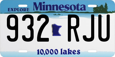 MN license plate 932RJU