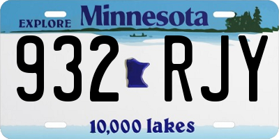 MN license plate 932RJY