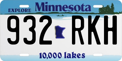 MN license plate 932RKH