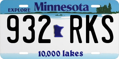 MN license plate 932RKS