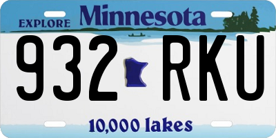 MN license plate 932RKU