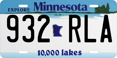 MN license plate 932RLA