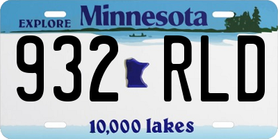 MN license plate 932RLD