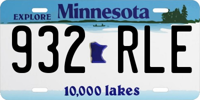 MN license plate 932RLE