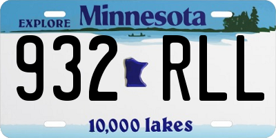 MN license plate 932RLL