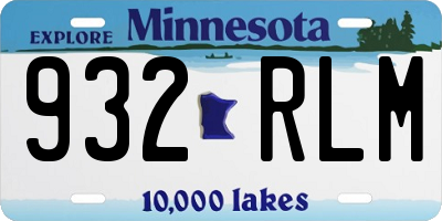 MN license plate 932RLM
