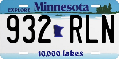 MN license plate 932RLN