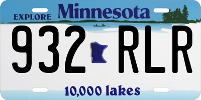 MN license plate 932RLR
