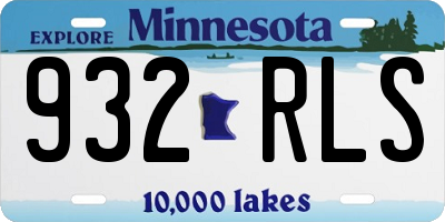 MN license plate 932RLS