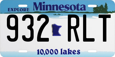 MN license plate 932RLT